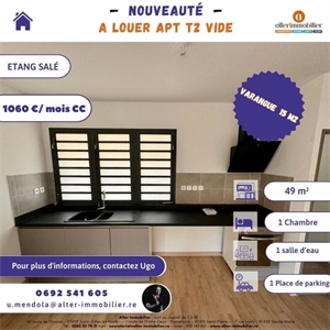 t2 à la location -   97427  L ETANG SALE, surface 49 m2 location t2 - UBI439259495